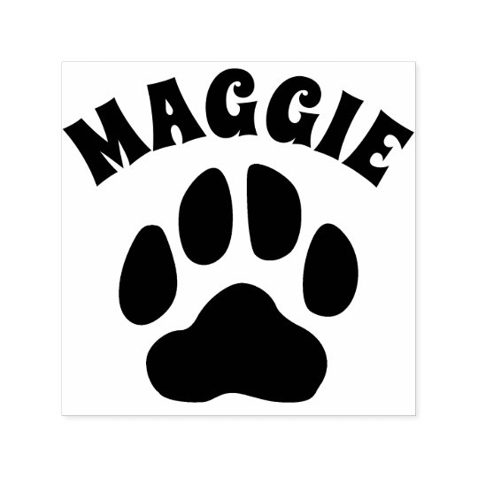 Pet Dog Paw Print Mark and Signature Personalized Self-inking Stamp |