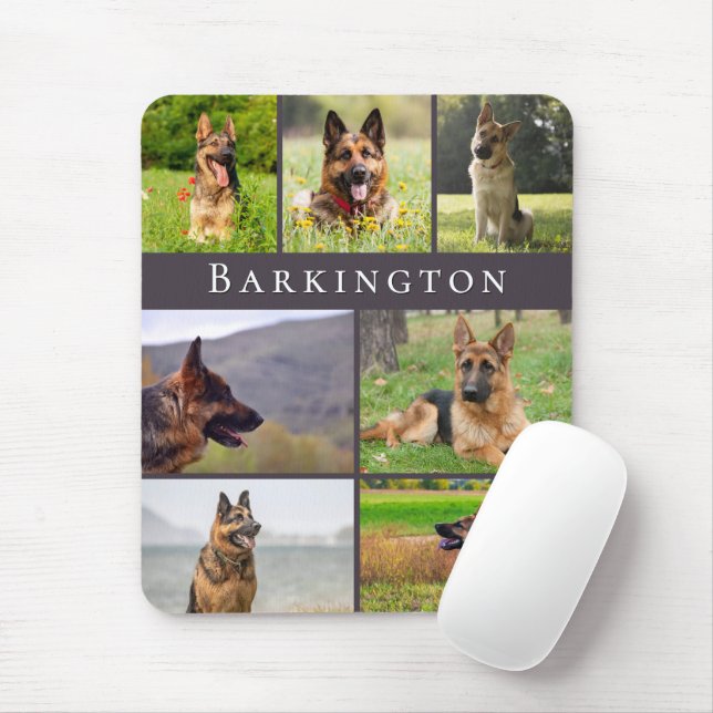 Pet Dog Photo Collage Personalised Mouse Pad (With Mouse)