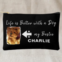 Pet dog photo name initials black white