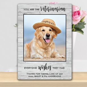 Pet Dog Photo  Personalised Veterinarian Thank You Plaque