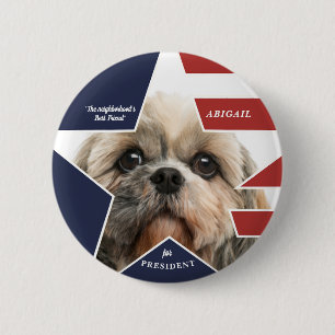 Pet Dog Photo Presidential Election 2024 Candidate 6 Cm Round Badge