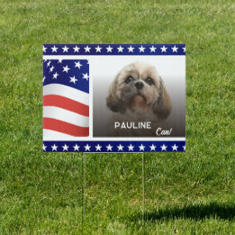 Pet Dog Photo USA President Election 2024 Custom Garden Sign