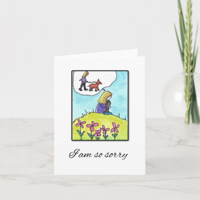 Pet Dog Sympathy Card, I am so Sorry Card (Front)