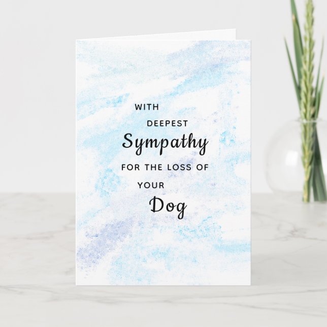 Pet Dog Sympathy Condolences Painted Greeting Card (Front)