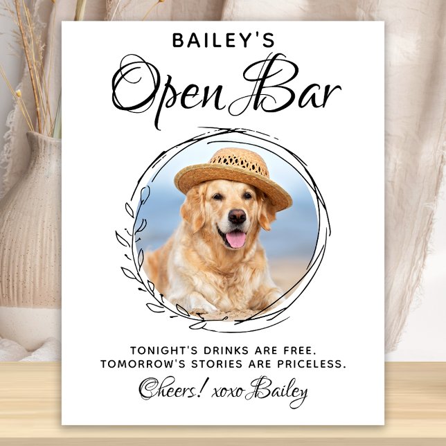 Pet Dog Wedding Open Bar Signature Drinks Poster (Creator Uploaded)