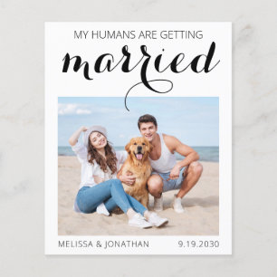 Pet Dog Wedding Photo Save The Date Budget QR Code