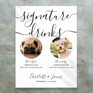 Pet Dog Wedding Signature Drinks Sign