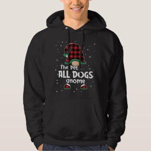 Pet Dogs Gnome Buffalo Plaid Matching Christmas Pa Hoodie