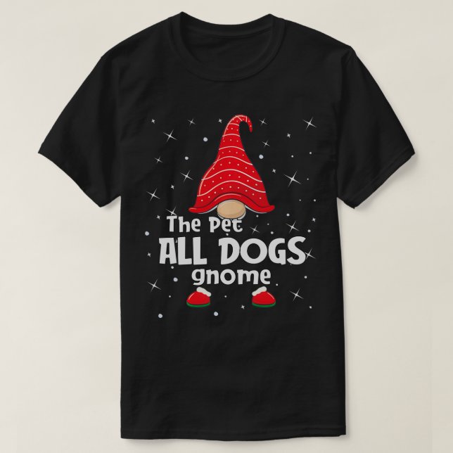 Pet Dogs Gnome Family Matching Christmas Funny Gif T-Shirt (Design Front)