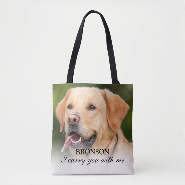 Pet Family 2 Photo Memorial Tote Bag (Front)