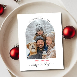 Pet Family Christmas Dog Photo Happy Howlidays Holiday Card