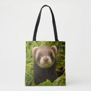 Pet Ferret in the Grass Tote Bag