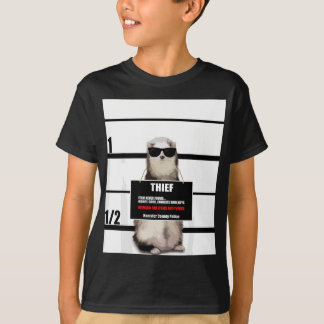 Pet Ferret Tee Funny Ferret, Thief, Mugshot, Gift