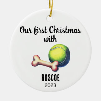Pet First Christmas Dog Holiday Gift Ceramic Ornament