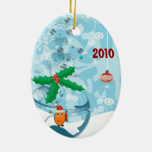 Pet Fish Christmas Couples Photo Ornament