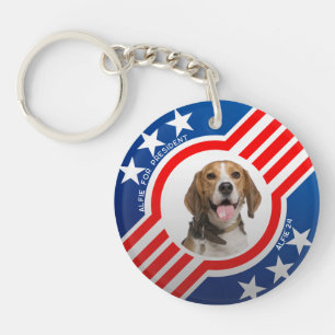 Pet for President Photo Election 2024 Personalised Key Ring