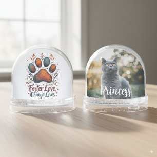 Pet Foster and Rescue Advocates Photo Snowglobe