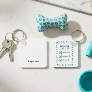 Pet Foster Checklist Inspirational Keyring