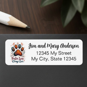 Pet Foster Return Address Label