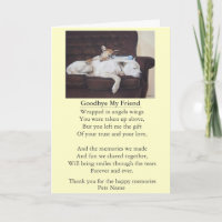 pet friend sympathy poem original customisable