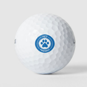 Pet Friendly Bestie Westie Drawn Paw - Blue Golf Balls