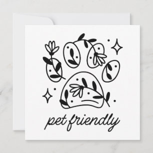Pet friendly dog area store card