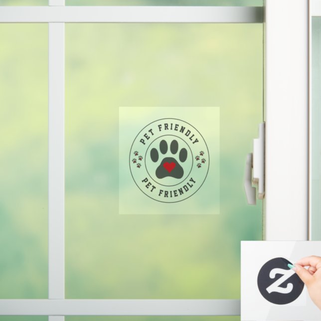 Pet Friendly Label with heart paw (Home)