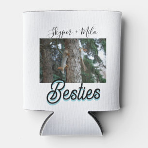 Pet friends besties add name pet photo animal love can cooler