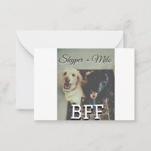 Pet friends besties add name pet photo animal love card
