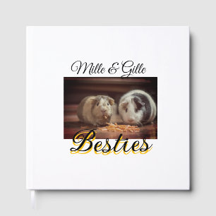 Pet friends besties add name pet photo animal love guest book