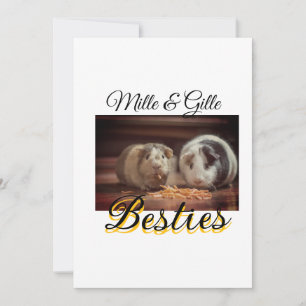 Pet friends besties add name pet photo animal love holiday card