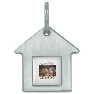 Pet friends besties add name pet photo animal love ID tag