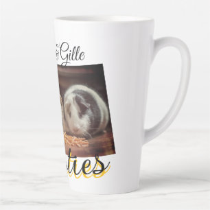 Pet friends besties add name pet photo animal love latte mug