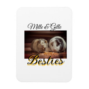 Pet friends besties add name pet photo animal love magnet