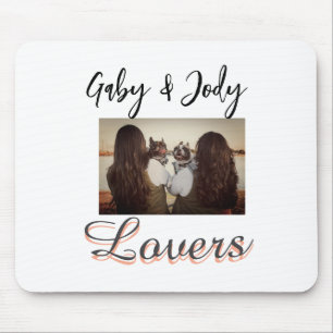 Pet friends besties add name pet photo animal love mouse pad