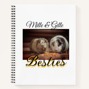 Pet friends besties add name pet photo animal love notebook