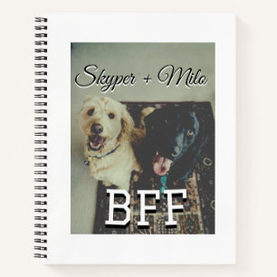 Pet friends besties add name pet photo animal love notebook