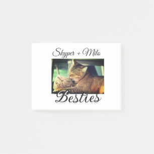 Pet friends besties add name pet photo animal love post-it notes