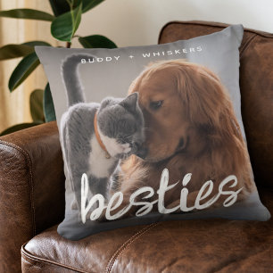 Pet Friends Dog & Cat Photo Gift Cushion