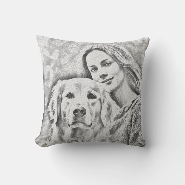 Pet Friends Dog Mum Gift BFF Besties Photo Cushion (Front)