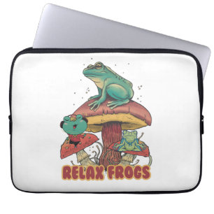 pet frogs relax  laptop sleeve