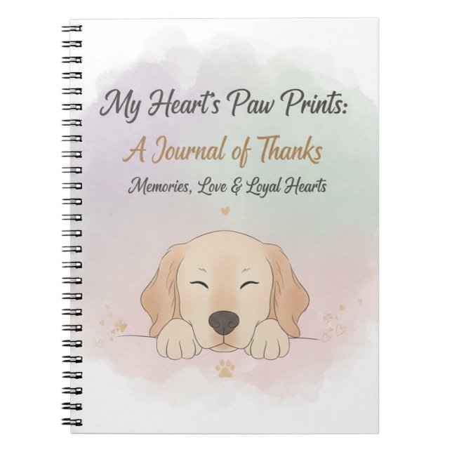 Pet Gratitude & Memory Journal Cover – Dog & Cat  (Front)