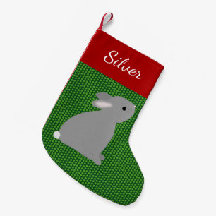 Pet Grey Rabbit Small Christmas Stocking