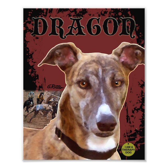 Pet Greyhound Print (Front)