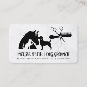 Pet Groomer Animal Care Services Business Card
