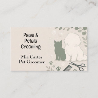 Pet Groomer Animal Lovers Professional Care Taker Business Card