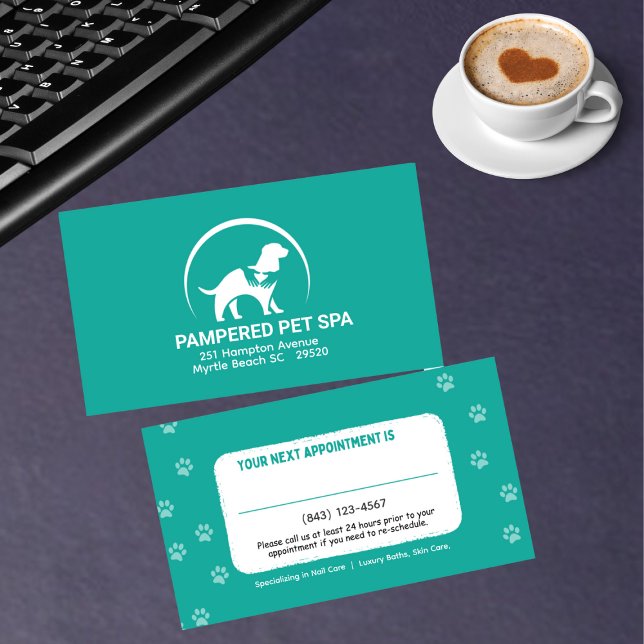 Pet Groomer Appointment  Business Card (Creator Uploaded)