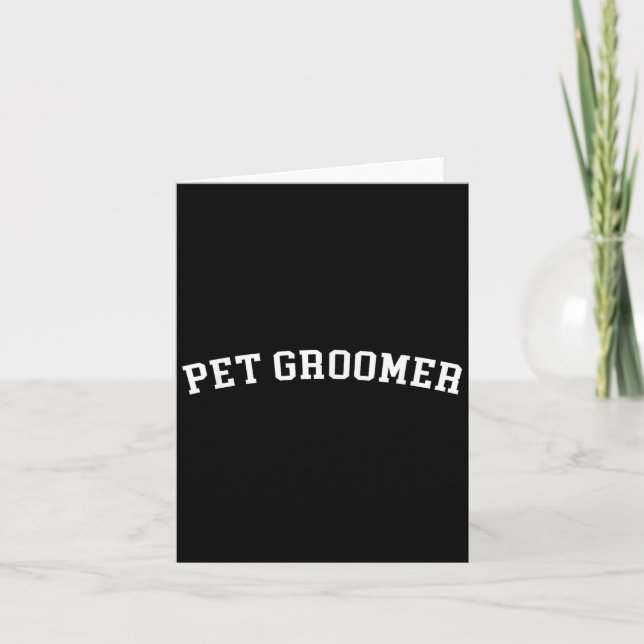 Pet Groomer  Card (Front)