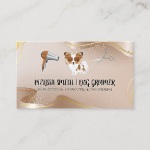 Pet Groomer   Cute Doggy   Hair Tools Business Card