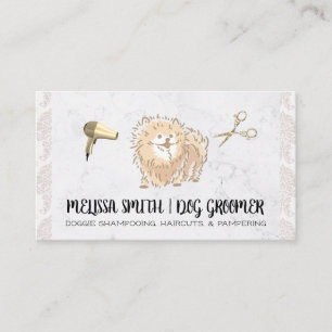 Pet Groomer Cute Pomeranian Doggy Business Card